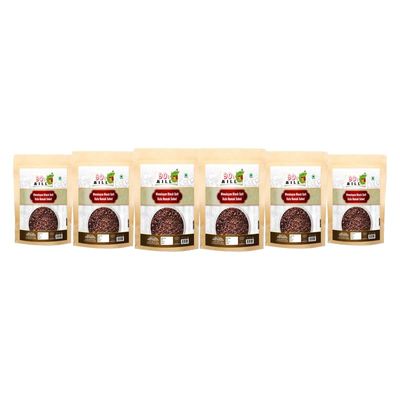 90's MILL Kiln Fired Kala Noon Exotic Mineral Rich Black Salt Fresh Himalayan Black Salt | Black Salt Grinder Perfect for Chaats, Chutneys, Salads, Fruits, Grilled Chicken-400GM*6Pack