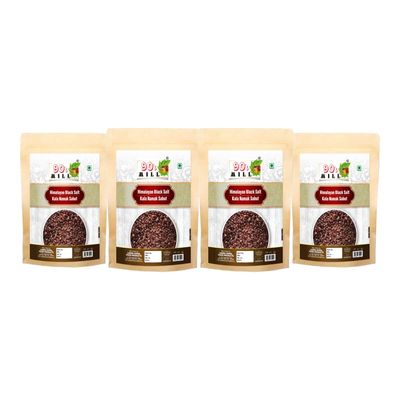 90's MILL Whole Black Salt Crystals Pure Himalayan Black Salt | Black Salt Whole/Kala Namak | Himalayan Black Rock Salt (Crystal) Impurity Free | Rich in Natural Minerals- 850GM*4Pack