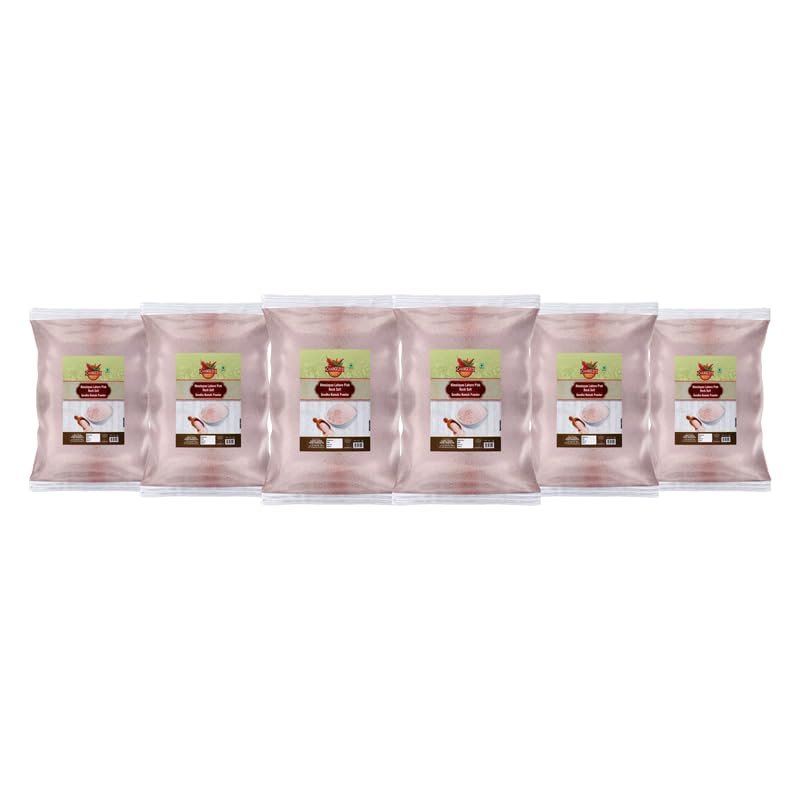 Changezi's Salt Natural Saindhava Lavana Crystal Rock Salt Powder | Rock Salt | Premium Sendha Namak | with Natural Trace Minerals | Fast Navratri Upwaas Vrat Ekadashi Salt-850GM*6Pack