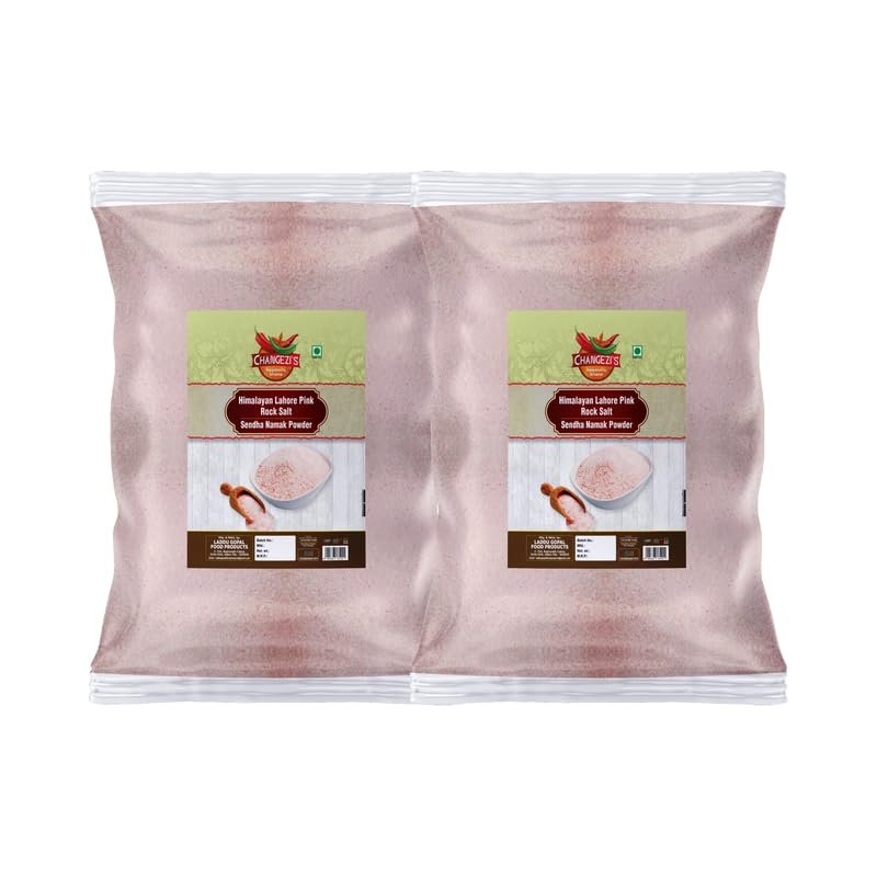 Changezi's Salt Natural Saindhava Lavana Crystal Rock Salt Powder | Rock Salt | Premium Sendha Namak | with Natural Trace Minerals | Fast Navratri Upwaas Vrat Ekadashi Salt-850GM*2Pack