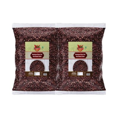 Changezi's Black Salt Crystals Black Salt | Grinder Perfect for Chaats Chutneys Salads Fruits Grilled Chicken|Impurity Free|Optically Sorted|Natural Black Rock Salt-850GM*2Pack