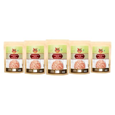 Changezi's Whole Himalayan Pink Rock Salt Chunks | Sendha Namak Sabut | Sabut Sendha Sindhav Namak Granules Crystal | Himalayan Pure sendha namak Pink Rock Salt Chunks-850GM*5Pack