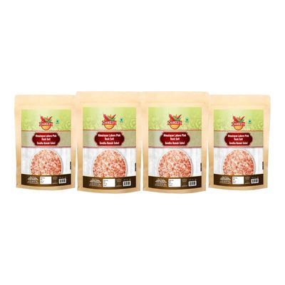 Changezi's Whole Himalayan Pink Rock Salt Chunks | Sendha Namak Sabut | Sabut Sendha Sindhav Namak Granules Crystal | Himalayan Pure sendha namak Pink Rock Salt Chunks-1900GM*4Pack