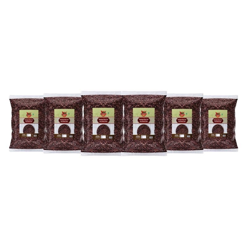 Changezi's Feng Shui Arabian Black Sea Salt Crystals,Unrefined|Non-iodised|Impurity Free|Optically Sorted|Natural Black Salt|Use for Pickling, Scrubs, Herbal infusions-400GM*6Pack