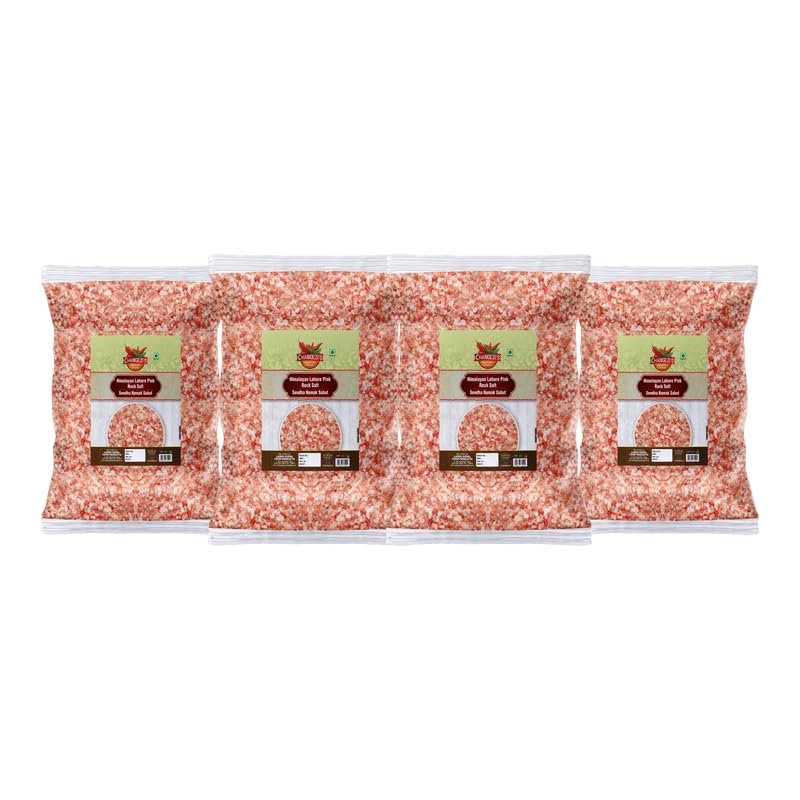 Changezi's Feng Shui Lahori Sendha Pink Crystals Salt Unrefined | Impurity Free Negative Energy Cleanser | Optically Sorted | Natural Pink Rock Salt | Use for Vastu Dosh Remedy-1900GM*4Pack