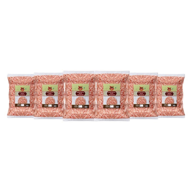 Changezi's Feng Shui Lahori Sendha Pink Crystals Salt Unrefined | Impurity Free Negative Energy Cleanser | Optically Sorted | Natural Pink Rock Salt | Use for Vastu Dosh Remedy-850GM*6Pack