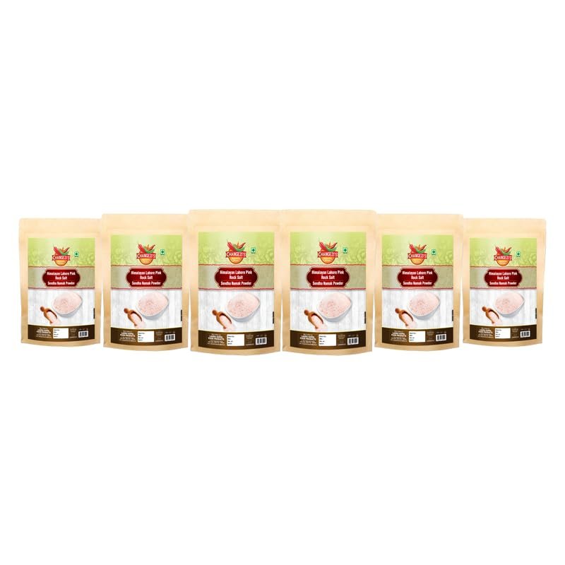 Changezi's Authentic Himalayan Pink Rock Salt Powder | Low Sodium Himalaya Pink Rocksalt cooking Powder Rock Salt | Additive-Free, Gourmet Grade, Signature Quality | Saindha Sendha Salt-850GM*6Pack