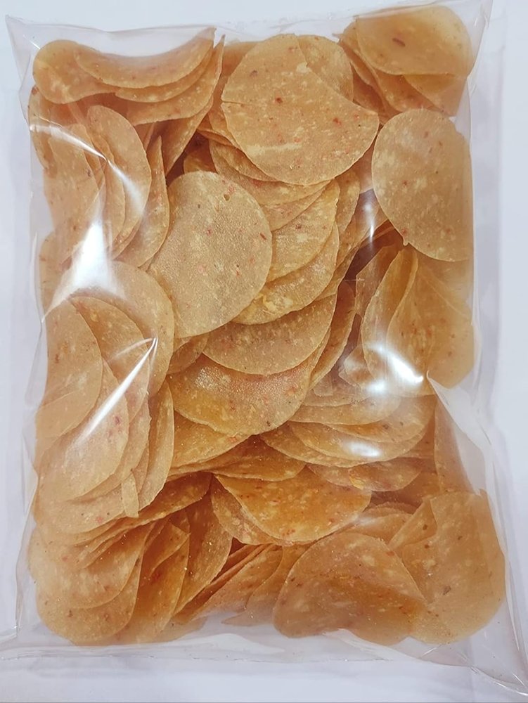 BSR TRADERS Traditional Homemade Madurai Bsr South Indian Red Chilli Rice Papad - Papadam Snack For Meals 300Grams