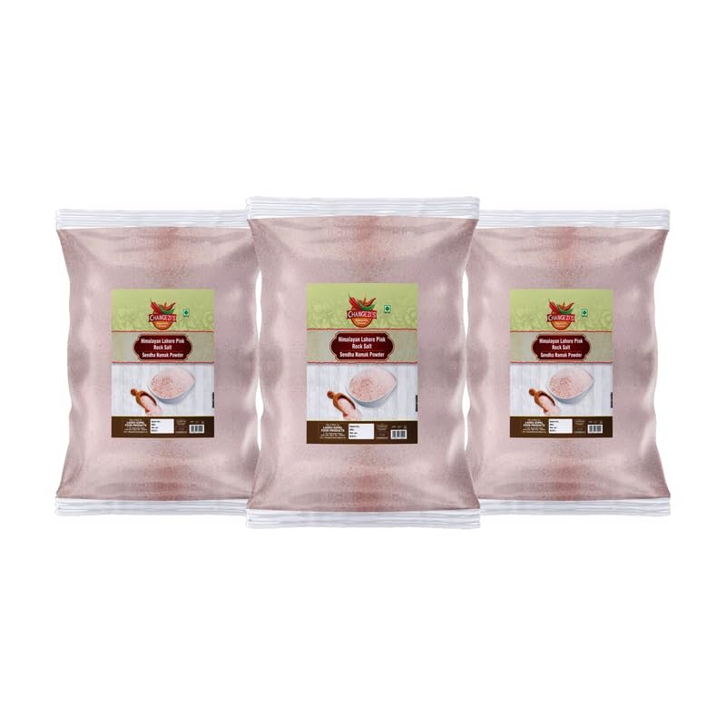 Changezi's Salt Natural Saindhava Lavana Crystal Rock Salt Powder | Rock Salt | Premium Sendha Namak | with Natural Trace Minerals | Fast Navratri Upwaas Vrat Ekadashi Salt-850GM*3Pack