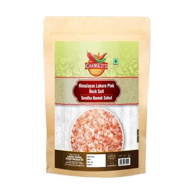 Changezi's Whole Himalayan Pink Rock Salt Chunks | Sendha Namak Sabut | Sabut Sendha Sindhav Namak Granules Crystal | Himalayan Pure sendha namak Pink Rock Salt Chunks-1900GM*1Pack