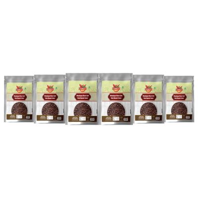 Changezi's Grinder Perfect Black Salt | Black Salt Whole | Sabut Kala Namak | Crystal Black Salt Kala Loon Chunks | Saboot Sabut Kala Namak Khada Namak-850GM*6Pack
