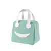 Luxula Thermal Insulated Travel Lunch Storage Bag Leak-Proof Lunch Bag Reusable Tote Bag with Inner Aluminum Foil for School Picnic Office Outdoor (1 Pc) (Smiley Bag Small-Green) view 1