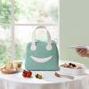 Luxula Thermal Insulated Travel Lunch Storage Bag Leak-Proof Lunch Bag Reusable Tote Bag with Inner Aluminum Foil for School Picnic Office Outdoor (1 Pc) (Smiley Bag Small-Green) view 2