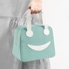 Luxula Thermal Insulated Travel Lunch Storage Bag Leak-Proof Lunch Bag Reusable Tote Bag with Inner Aluminum Foil for School Picnic Office Outdoor (1 Pc) (Smiley Bag Small-Green) view 4