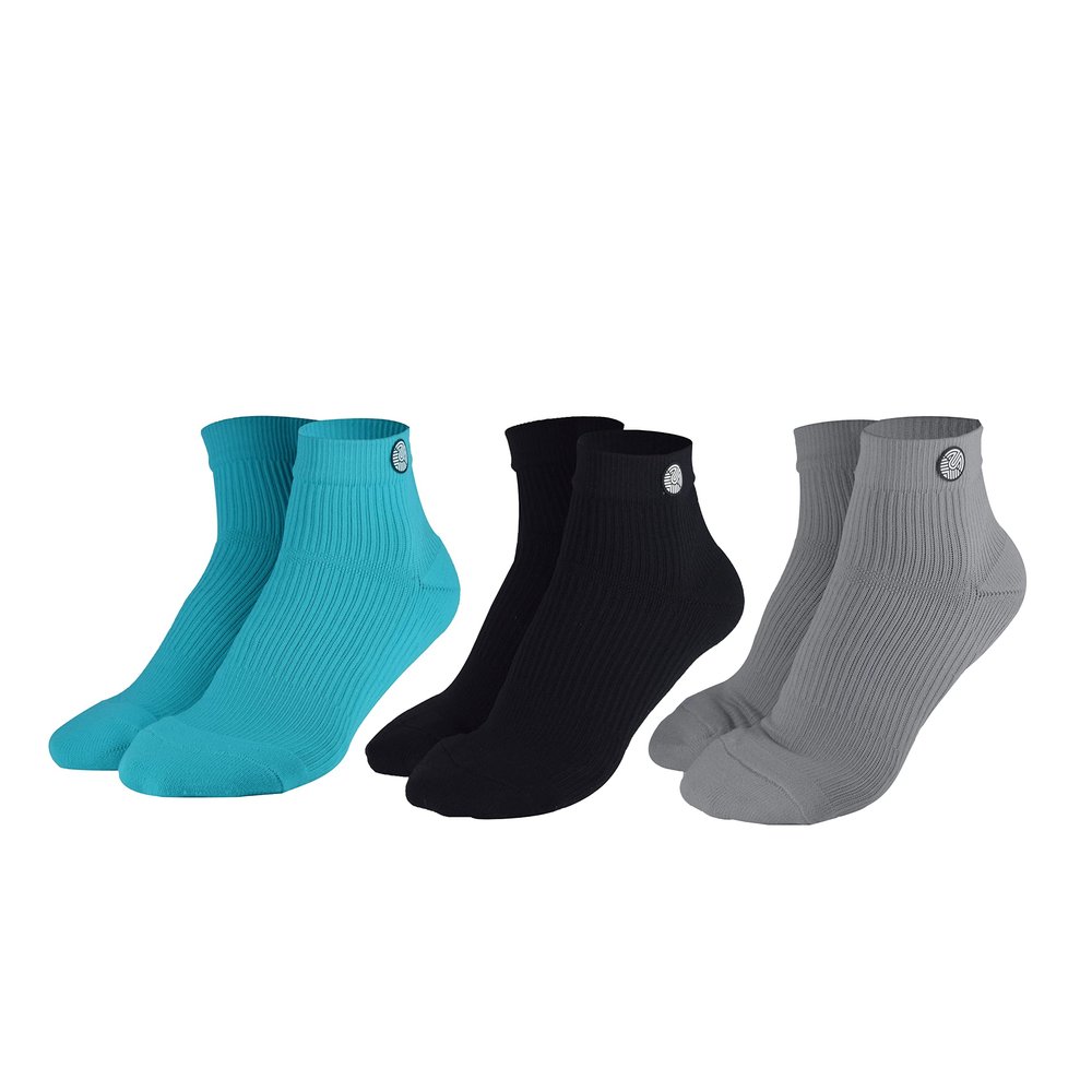 KUE Graduated Compression Socks | Women & Men|Formal, Sports, Biking, Running & Fitness|Improved Blood Circulation, Pain Relief, Recovery|Ankle Length|Single Pair|Black- S/M (L/XL, Grey)