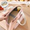 Bluwings Thermal Insulated Travel Lunch Bags Small for Women Work, Student Kids to School Leak-Proof Hot Cold Lunch Bag Reusable Tote Bag (1 Pc) (Smiley Bag Small-Pink) view 2