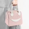 Bluwings Thermal Insulated Travel Lunch Bags Small for Women Work, Student Kids to School Leak-Proof Hot Cold Lunch Bag Reusable Tote Bag (1 Pc) (Smiley Bag Small-Pink) view 3