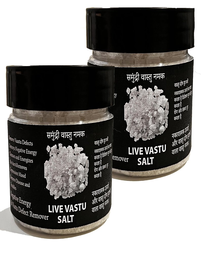 Live Vaastu Salt, Vastu Salt, Salt (500g) Khada salt Suddh Namak- Negative energy Cleanser/Remover Sea Salt - Traditional Crystal White Salt, Village Salt, Sabut Namak, Desi Namak