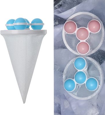 Nixby Laundry Ball Floating Pet Fur Lint Hair Catcher Household Reusable Washing Machine Floating Lint Mesh Bag Hair Filter Net Pouch Washing Lint Hair Remover Net,Mesh Bag Dryer | 3 PCS | Multicolor