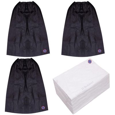 [ELA] Gown For Waxing/Spa/Parlour/Massage - 3 Pcs. | Bed Sheets [Non-Woven Fabric Soft Material] For Massage Tables/Parlours/Spa - 5 Pcs.