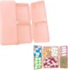 HANNEA Daily Pill Organizer, 7 Compartments Portable Pill Case, Travel Pill Organizer, Folding Design Travel Pill Box to Hold Vitamins, Medicine, Fish Oils, Pink view 1