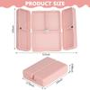 HANNEA Daily Pill Organizer, 7 Compartments Portable Pill Case, Travel Pill Organizer, Folding Design Travel Pill Box to Hold Vitamins, Medicine, Fish Oils, Pink view 2