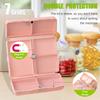 HANNEA Daily Pill Organizer, 7 Compartments Portable Pill Case, Travel Pill Organizer, Folding Design Travel Pill Box to Hold Vitamins, Medicine, Fish Oils, Pink view 3