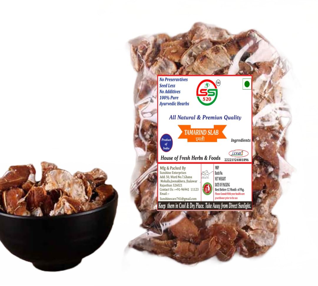 SS520 Tamarind 1 kg. g. Imali Slab Seedless Cintapandu Tangy Taste Emali Soft & Delicious 100% Natural Rich in B Vitamins