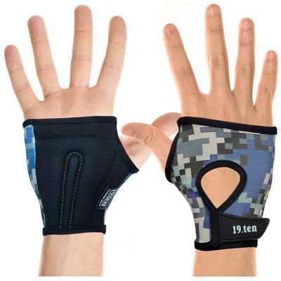 19.ten Wrist Spandex Wrist Support Fingerless Gloves for Prevent and Protect Palm from Repetitive Stress Sprain Injuries Pain Relief Carpal Tunnel Brace Gloves (Small, Digital Blue)