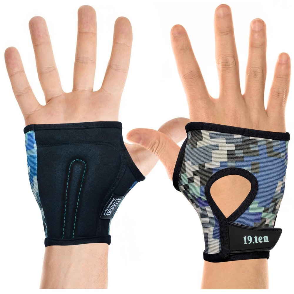 19.ten Wrist Spandex Wrist Support Fingerless Gloves for Prevent and Protect Palm from Repetitive Stress Sprain Injuries Pain Relief Carpal Tunnel Brace Gloves (Small, Digital Blue)