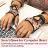 19.ten Women Wrist Spandex Wrist Support Fingerless Gloves for Prevent and Protect Palm from Repetitive Stress Sprain Injuries Pain Relief Carpal Tunnel Brace Gloves (Small, Gray) view 3