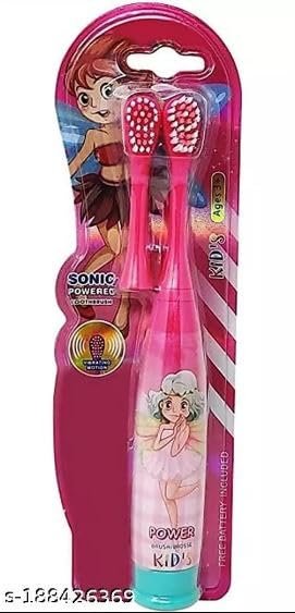 Jellify Electric Toothbrush Cartoon Printed with Extra Soft Bristles Head for Kids, Boys, Girls