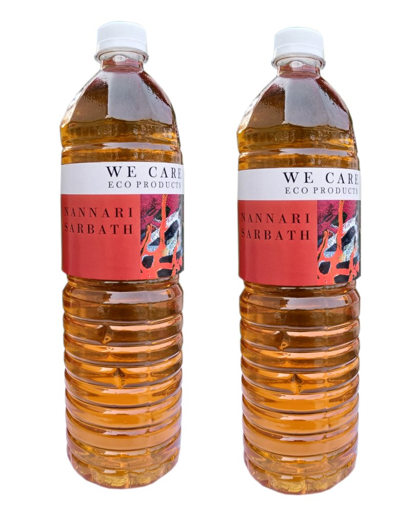 We Care Eco Products Nannari Sharbat | Nannari Syrap | Naruneendi Sarbath | Natural Refreshing Drink Nanari Sarbath Syrup From Kerala (2000 ml)
