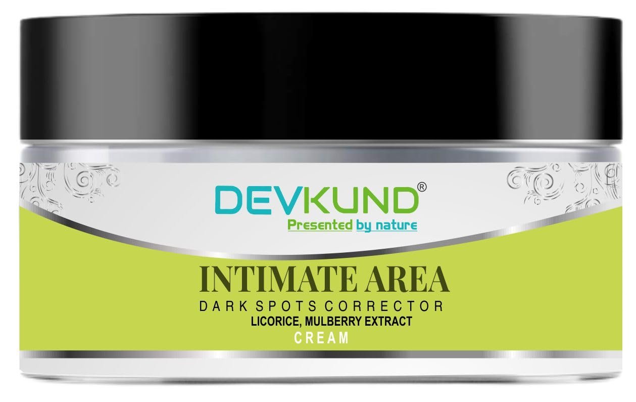 Devkund Intimate Area Lightening & Whitening Cream - 50gm | Underarm, Bikini Area, Neck, Hip, Thigh, Intimate Area, Elbow | Intense Dark Spot Removal