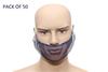 SuBaA Premium Washable Hairnet Beard Cover - Breathable Fabric, Lightweight - 50 pcs - Ideal for Food & Processing Industries, Hotels Hygiene | Reusable, Protective Beard Nets for Men view 2