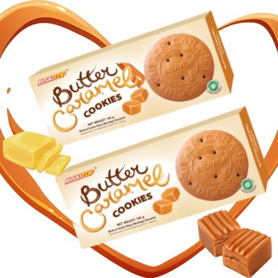 Biskitop Butter Caramel Biscuits I Butter Bsicuits I Biscuit Cookies (Pack of 2)