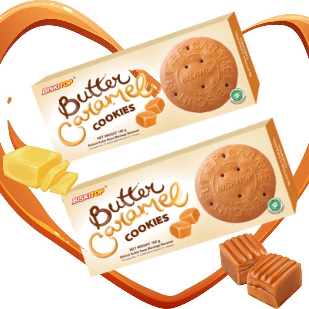 Biskitop Butter Caramel Biscuits I Butter Bsicuits I Biscuit Cookies (Pack of 2)