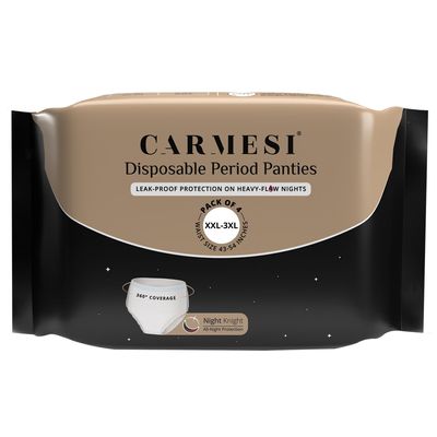 Carmesi Disposable Period Panties for Women - Pack of 4 (XXL-3XL) | 360 Protection for Super Heavy Flow | Leak Proof & No Rashes | Maternity Panties | All Night Protection | Ultra Absorbent Core