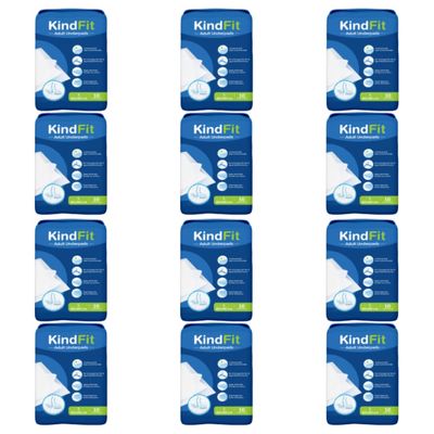 Kindfit Disposable Underpad Sheet (Pack of 120 Pcs, Size: 60x90 cms) with Super Absorbent Polymer for Bedwetting Protection (120)