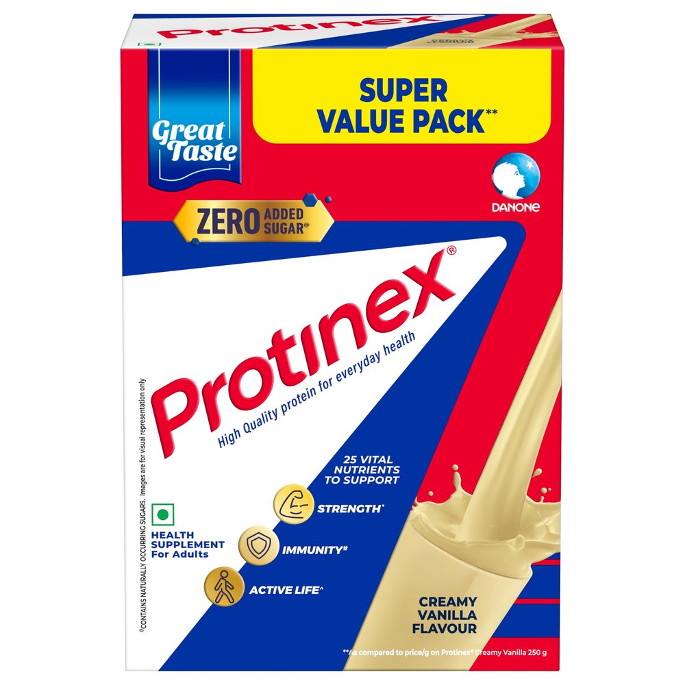 Protinex Health Supplement And Nutritional Protein Mix For Adults,1 Kg,Creamy Vanilla Flavor,(Bib) With 25 Vital Nutrients To Support Strength,Immunity & Active Life,Soy,28 Servings