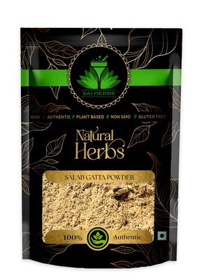 SAI HERBS Salep Orchid Root Powder - Salab Gatta Powder - Pure & Natural (500 Grams)