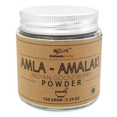 Kabeela Living Pure and Natural Amla Powder 150g, Indian Gooseberry Powder, Rich in Vitamin C Iron & Calcium, For Skin Hair and Eye care, Boosts Immunity & digestion