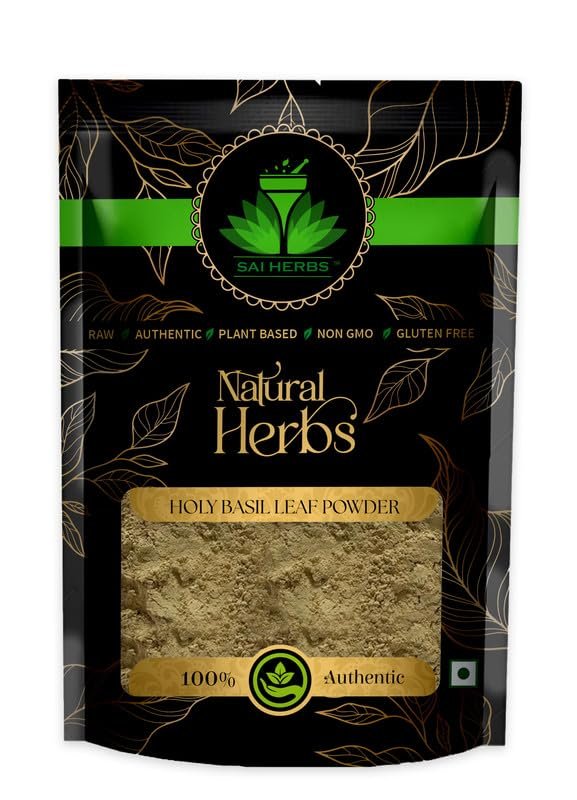 SAI HERBS Holy Basil Leaf Powder - Niaz Bu Burge Tulsi Powder - Pure & Natural (1 KG)