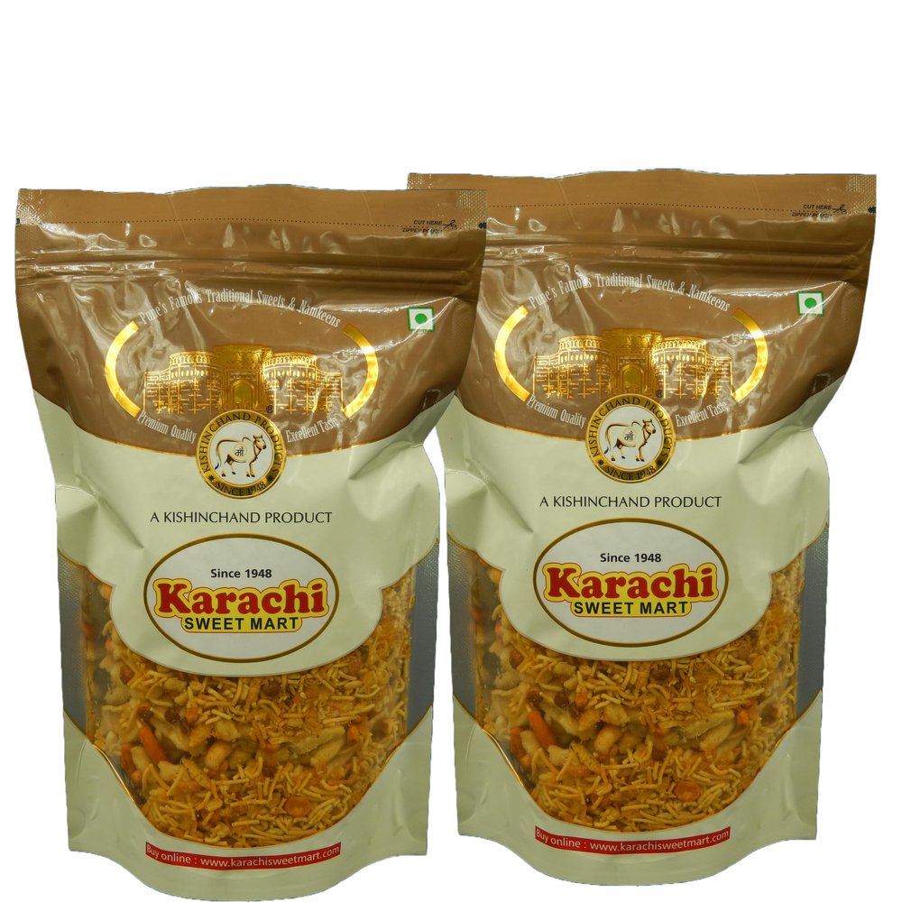 KARACHI SWEET MART Farsan Mixture 500g (Pack of 2, 250g x2)