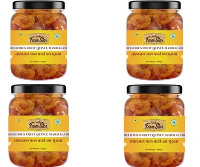 Farm Star Pack Of 4 Bahi Murabba(Quince Fruit Marmalade)-400Gm Each|1600Gm