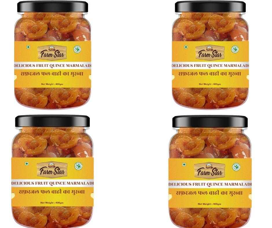 Farm Star Pack Of 4 Bahi Murabba(Quince Fruit Marmalade)-400Gm Each|1600Gm