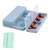 Xiaokeis 2 Pcs Pill Organizer, Travel Pill Organizer, Pocket Pharmacy with 7 Compartments Design, Magnetic Travel Pill Box Pill Dispenser, Portable Medicine Vitamin Holder Container(Blue+Green) view 3