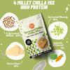 9GRAMS Sprouted Multi Millet and Moong Instant chilla dosa Mix Combo, Protein and Fibre Rich, Healthy Breakfast or Snack for Kids & Whole Family, with Carrot, Beetroot, Spinach, 3X200g view 4