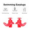 James 2 Pairs Swimming Ear Plugs for Men and Women, with Storage Case, Waterproof Reusable Silicone Ear Plugs for Surfers, Swimmers (Red, One Size) view 2