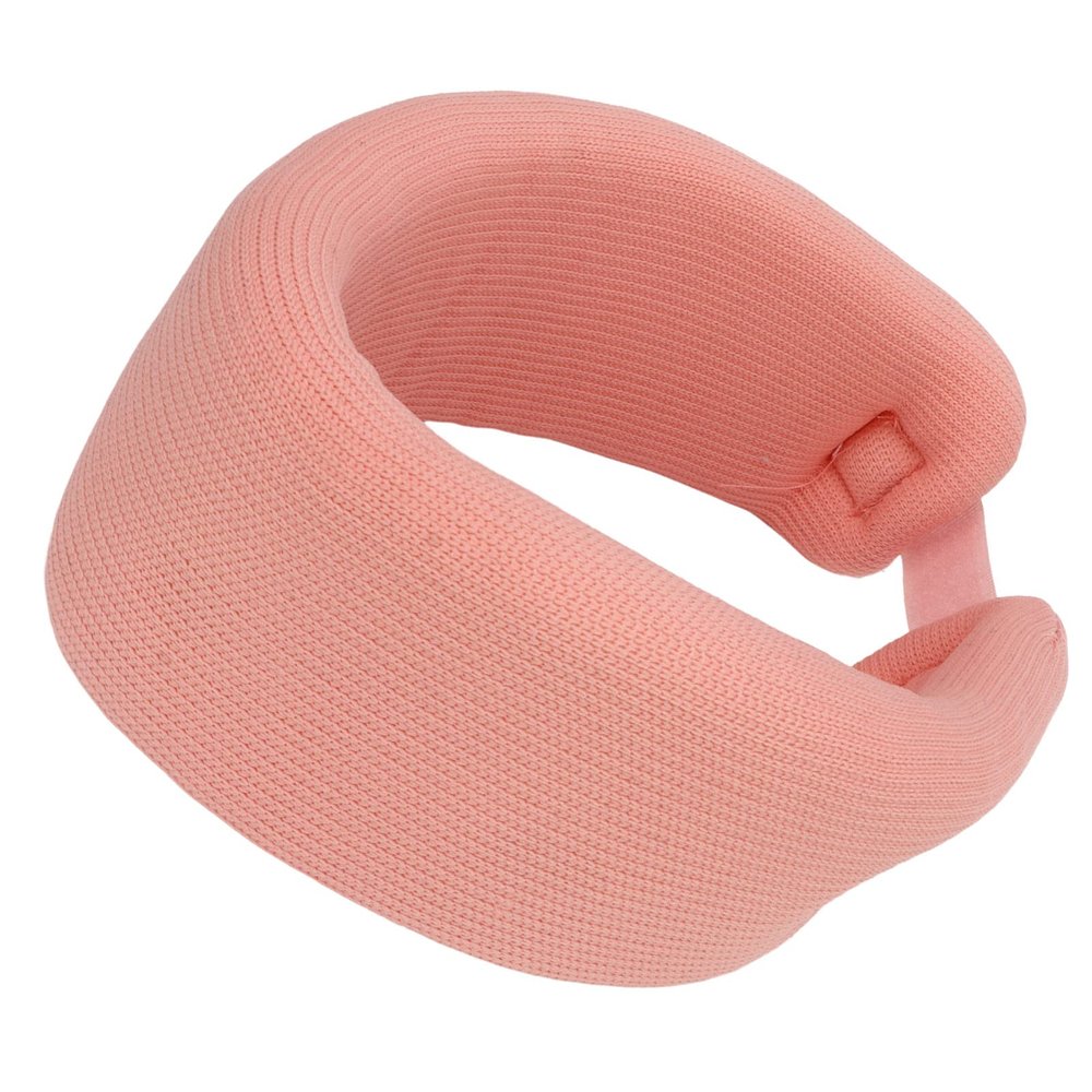 Cervical Brace, 4D High Density Structure, High Elastic Sponge, Adjustable Neck Protector, Pink for Pain Relief (L)